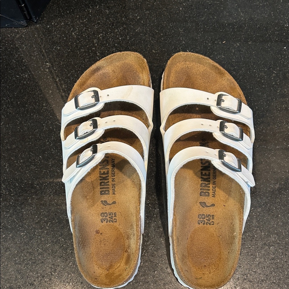 Birkenstock Women's Triple Strap White Sandals